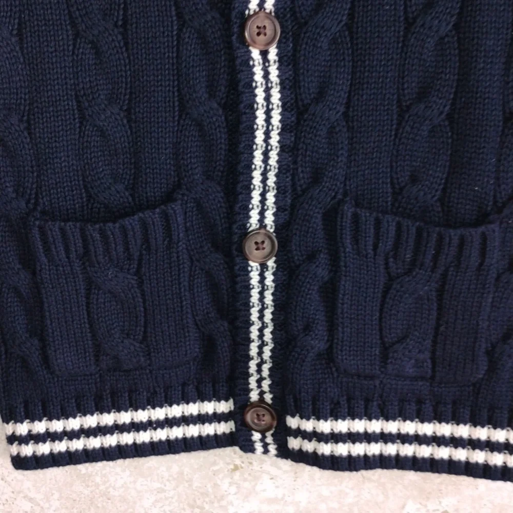Old Navy Kids Blue And White Button Down/Cardigan Sweater/ School Uniform /5T